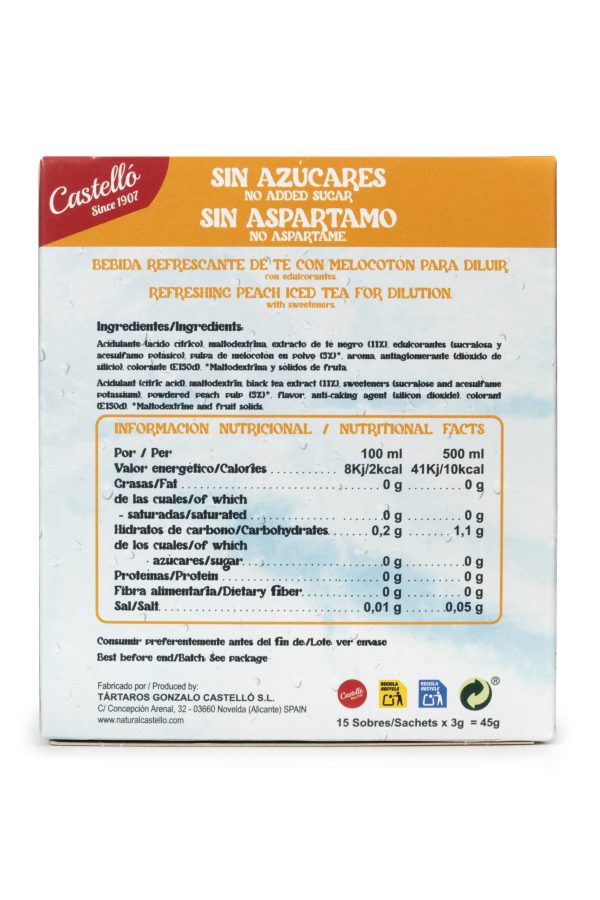 Zero & Instant Iced Tea - Natural Peach - Image 3