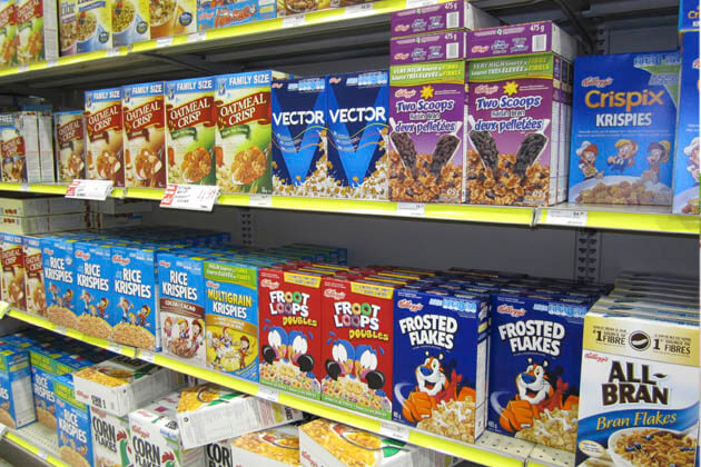 Cajas de cereales azucarados