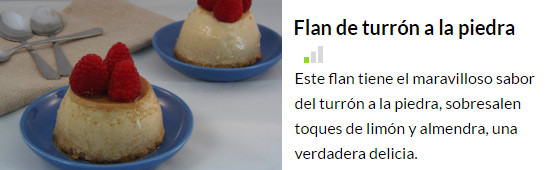 flan de turrón a la piedra