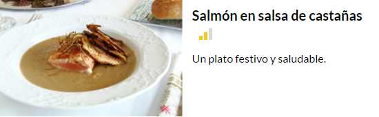 salmon en salsa de castañas