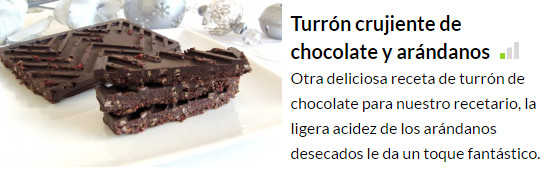 turrron de chocolate y arandanos